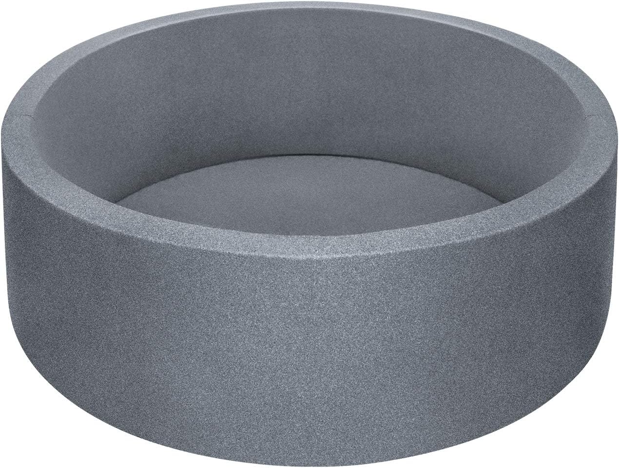 Soft Foam Sponge Indoor round Ball Pit,Ideal for Children - Dark Gray