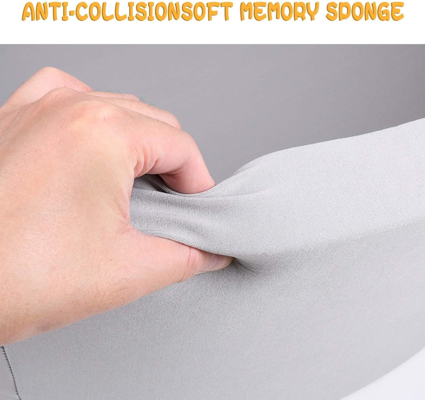 Soft Ball Pit for Toddler, 35" X 12" Foam Ball Pit with Removable Cover, Indoor Memory Sponge round Ball without Balls - Light Grey